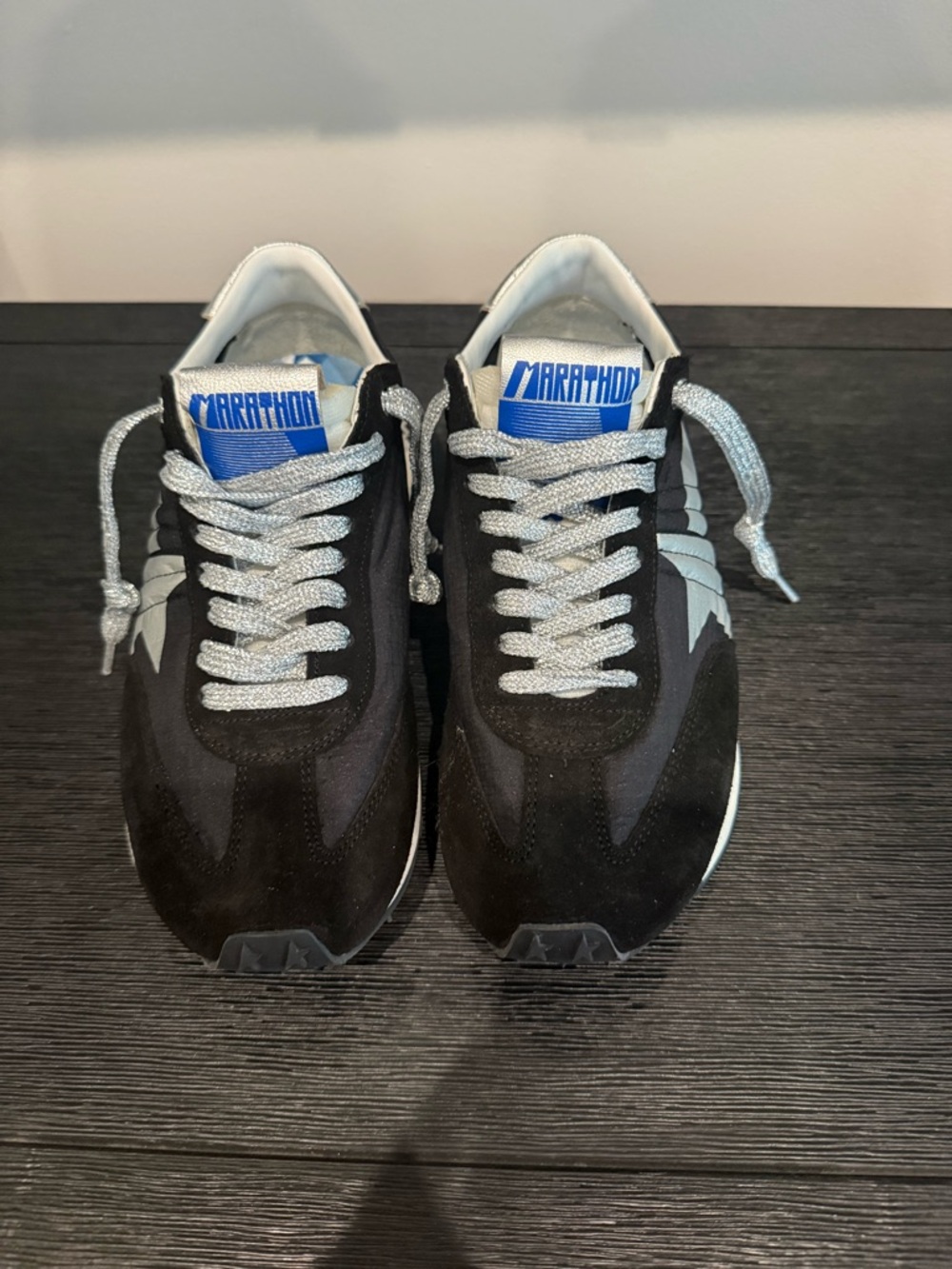 Golden Goose Black Silver Accent Athletic Sneakers - Picture 2 of 9